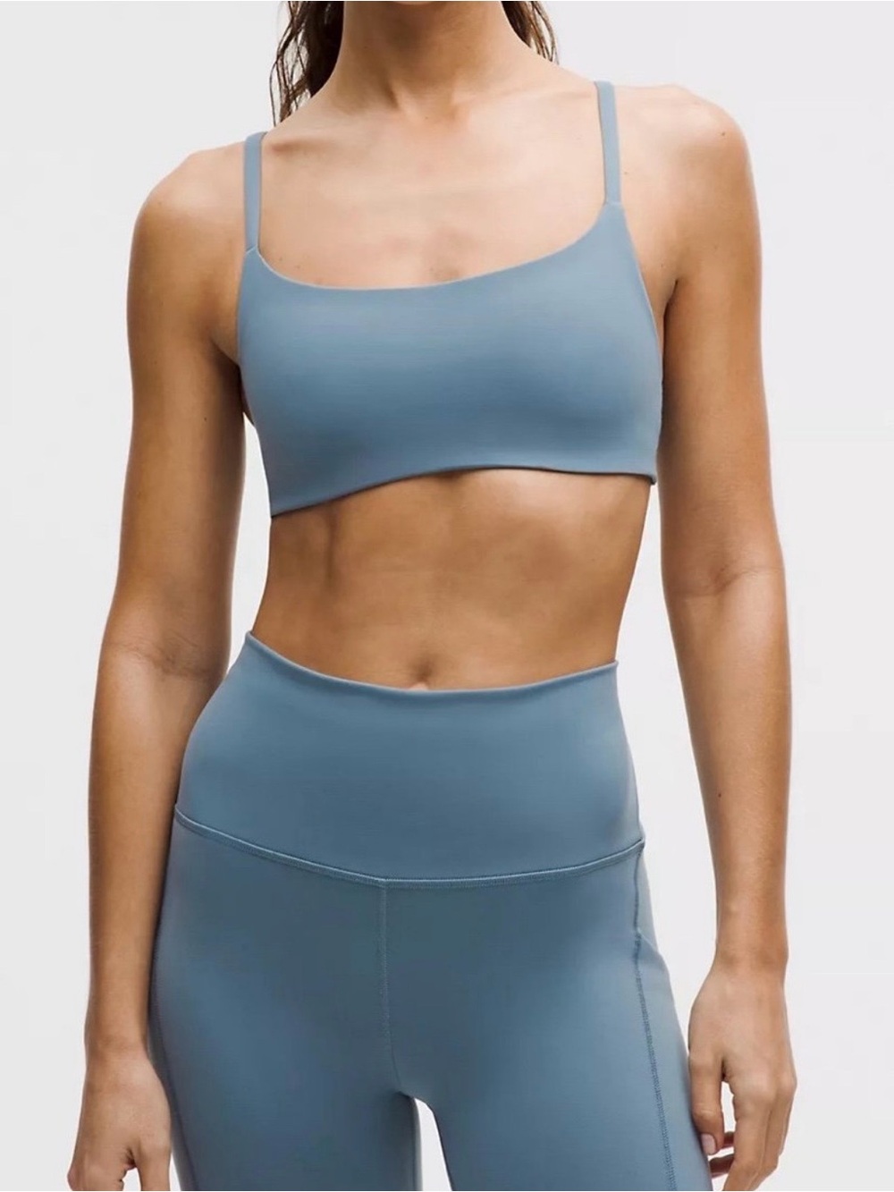 NWT Lululemon SET – Wunder Train Bra + Leggings – Steel Blue – Size 4 (SOLD OUT) - Picture 3 of 13